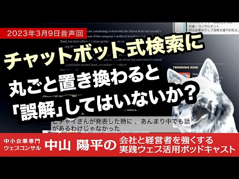 検索エンジンはいずれ「今のリスト型検索結果からチャットボット式検索に丸ごと置き換わる」と誤解してはいないか？（2023年3月9日配信）- Webコンサルタント中山陽平