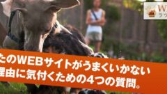あなたのWEBサイトがうまくいかない…その理由に気付くための4つの質問