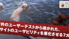 20万件のユーザーテストから導かれた、Webサイトのユーザビリティを悪化させる7大項目