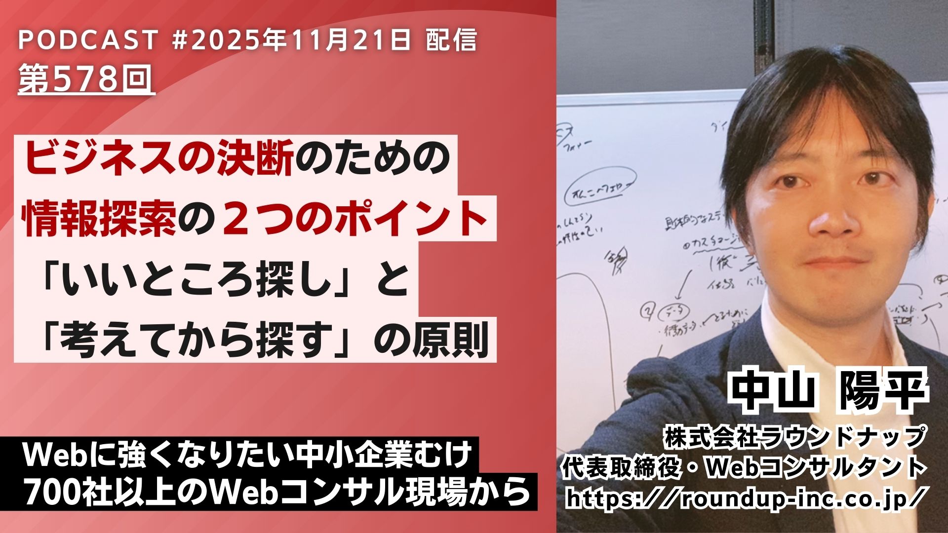第578回：ビジネスの決断のための情報探索の２つのポイント「いいところ探し」と「考えてから探す」の原則