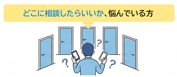 どこに相談したらいいか、悩んでいる どこに相談したらいいか、悩んでいる