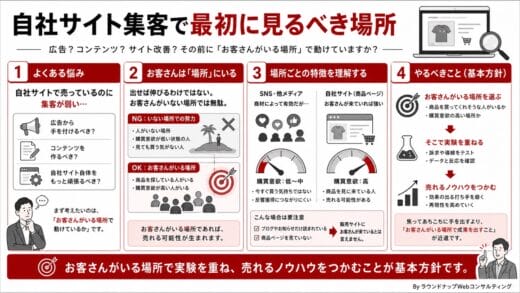 Web集客がうまくいかない時「そこにお客さんはいるのか」も考える
